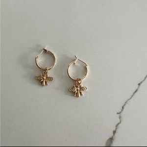 Bee Hoop Earring